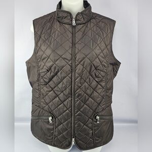 Bogner Women's Diamond Quilted Lightweight Vest Brown Size 12